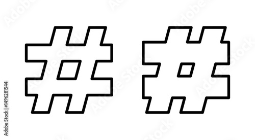 Hashtag icon vector. hashtag sign and symbol