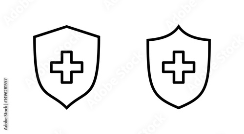 Health insurance icon vector. Insurance health document sign and symbol