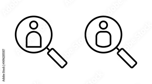 Hiring icon vector. Search job vacancy sign and symbol. Human resources concept. Recruitment