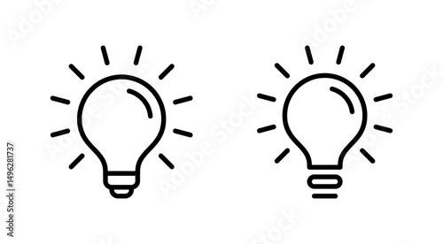 Lamp icon vector. Light bulb sign and symbol. idea symbol.