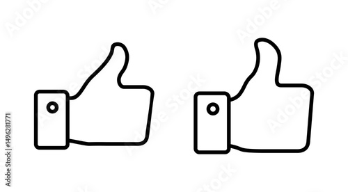 Like icon vector. Thumbs up sign and symbol. Hand like