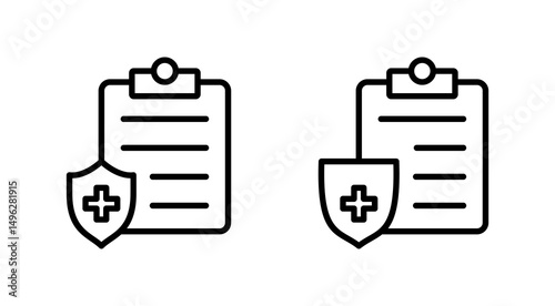 Medical insurance icon vector. health insurance sign and symbol