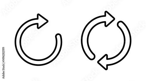 Refresh icon vector. Reload sign and symbol. Update icon.