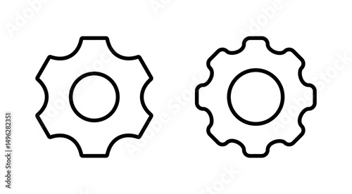 Setting icon vector. Cog sign and symbol. Gear Sign