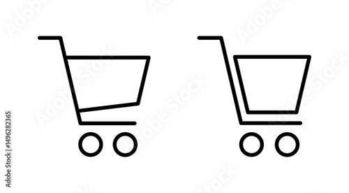 Shopping icon vector. Shopping cart sign and symbol. Trolley icon