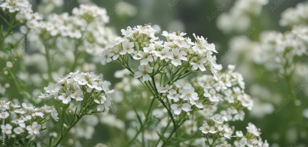 Delicate gypsophila blooms, close-up Tiny white flowers, soft focus , delicate, tiny Delicate gypsophila blooms, close-up Tiny white flowers, soft focus , delicate, tiny