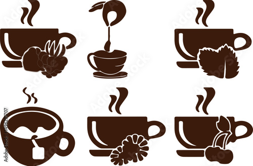 Coffee Cup Silhouettes design 