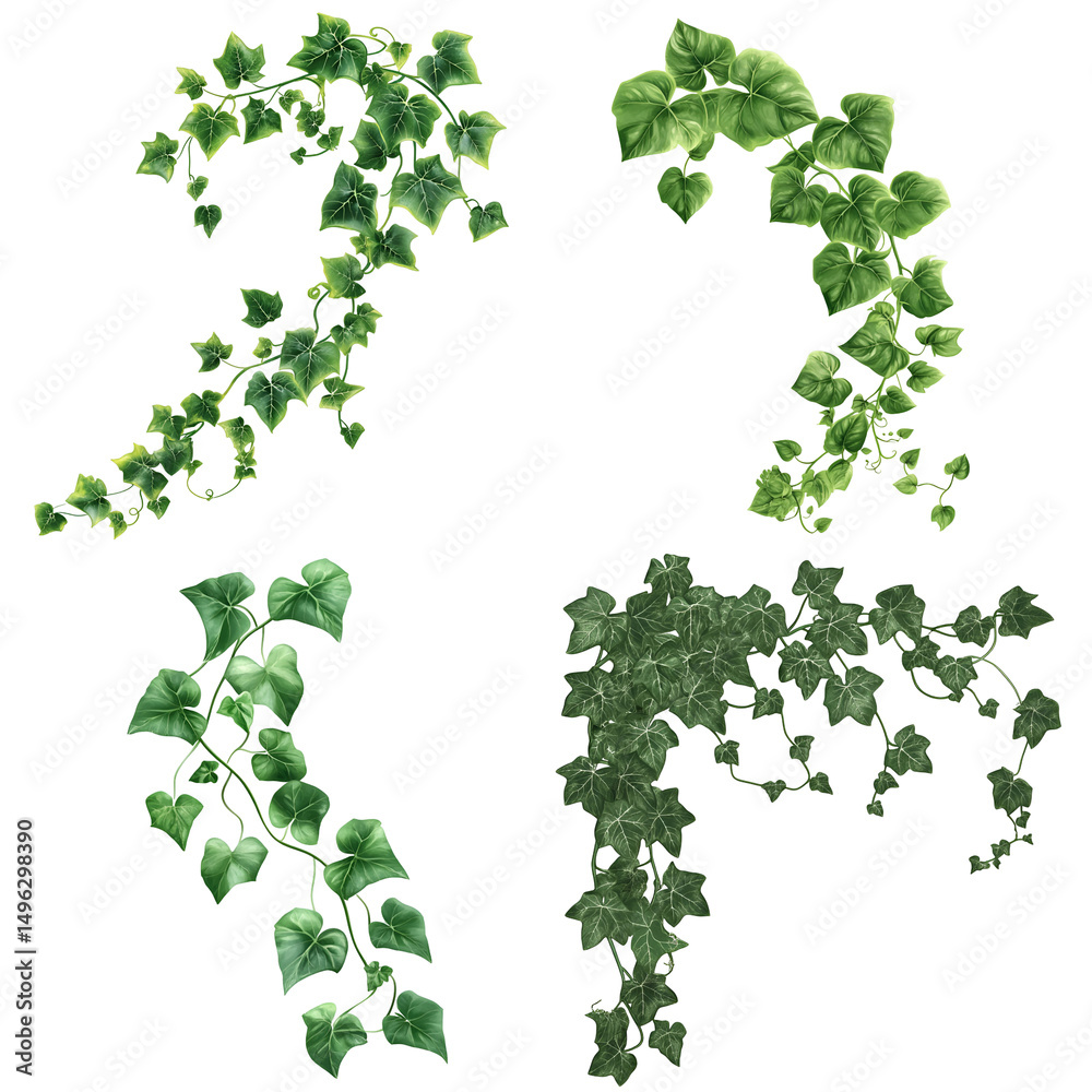Ivy leaves pattern on black background Ivy leaves pattern on black background