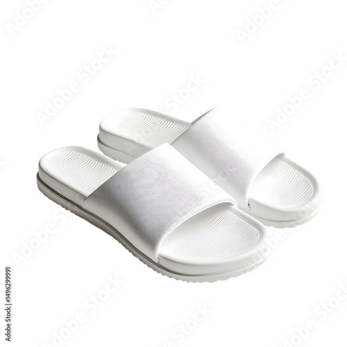 Minimalist Slip On Sandals with a Refined Design Isolated on Transparent Background