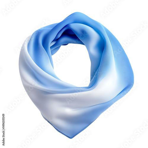 Elegant Cooling Bandana with a Smooth High Tech Fabric Isolated on Transparent Background