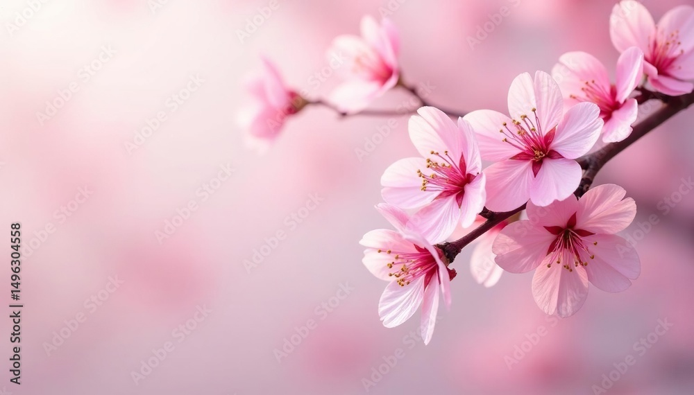 Delicate pink sakura blossoms, soft pastel background, bloom, floral Delicate pink sakura blossoms, soft pastel background, bloom, floral