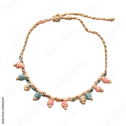 Wallpaper Mural Elegant Woven Anklet with a Continuous Design of Nature Isolated on Transparent Background Torontodigital.ca