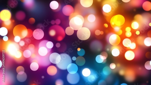 Colorful Bokeh Lights Abstract Background