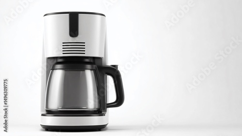 Modern Coffee Maker on White Background for Professional Use