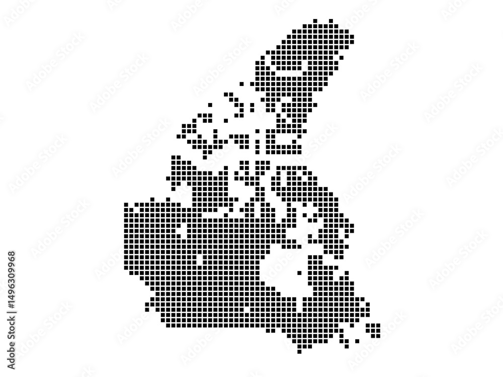 Obraz premium Dotted square map of Canada Medium