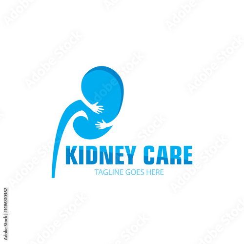 kidney care logo vector icon,health care logo vector icon illustration