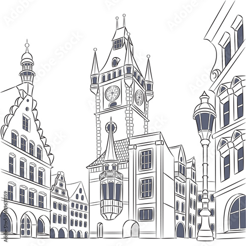 Old Town Hall Tower in Prague, Czech Republic