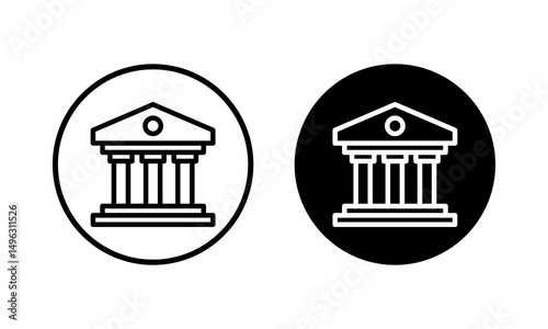 Bank icon vector illustration. Bank sign and symbol, museum, university