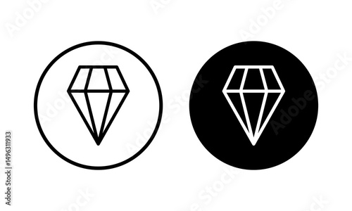 Diamond icon vector illustration. diamond gems sign and symbol
