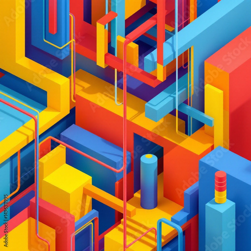 abstract background with colorful cubes