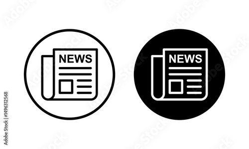 Newspaper icon vector illustration. news paper sign and symbolign