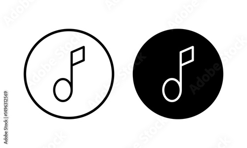Music icon vector illustration. note music sign and symbol