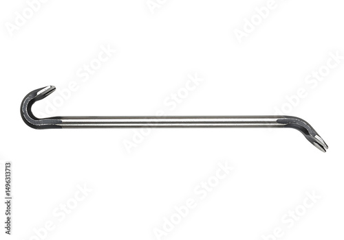 DoubleEnded Claw Bar A Sleek Metallic Tool