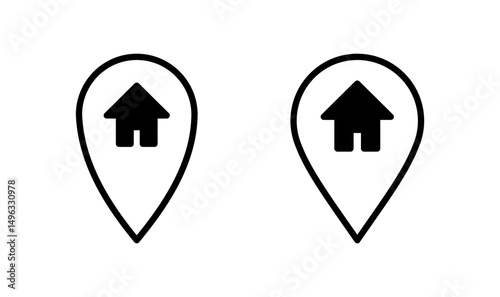 Address icon logo design. home location sign and symbol. pinpoint