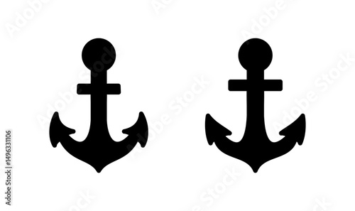 Anchor icon logo design. Anchor sign and symbol. Anchor marine icon.