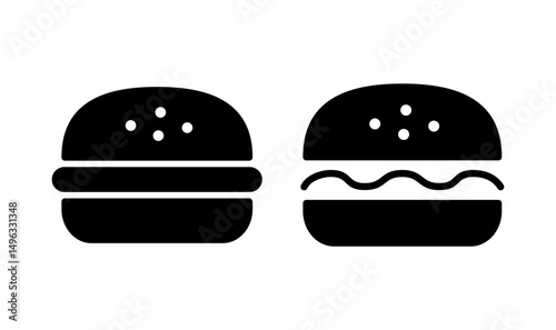 Burger icon logo design. burger sign and symbol. hamburger