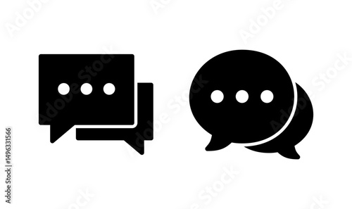 Chat icon logo design. speech bubble sign and symbol. comment icon. message