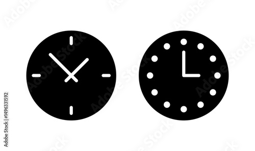 Clock icon logo design. Time sign and symbol. watch icon