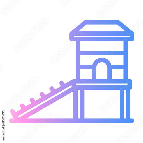 ramp Line Gradient Icon