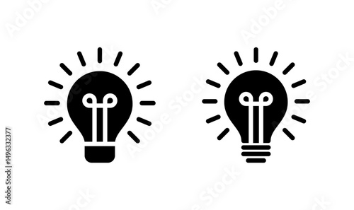 Lamp icon logo design. Light bulb sign and symbol. idea symbol.