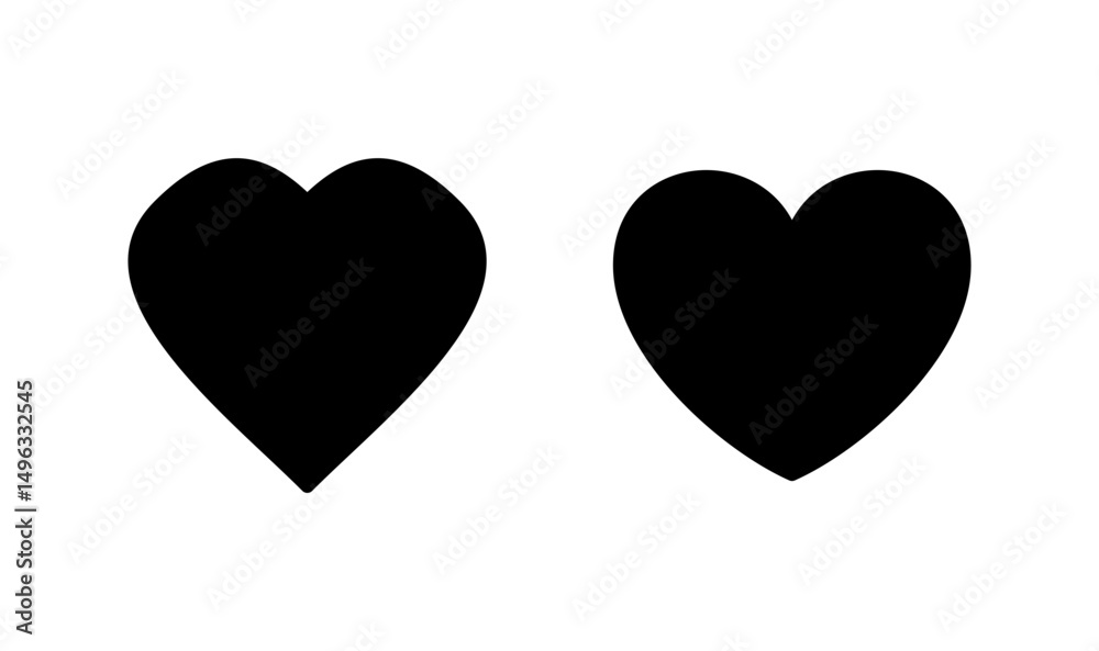 Obraz premium Love icon logo design. Heart sign and symbol. Like icon vector.