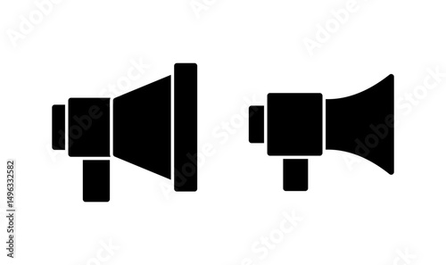 Megaphone icon logo design. Loudspeaker sign and symbol