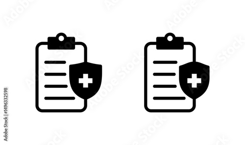 Medical insurance icon logo design. health insurance sign and symbol