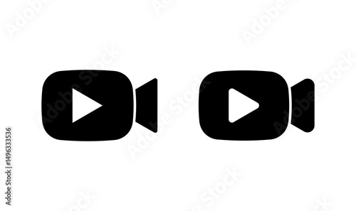 Video icon logo design. video camera sign and symbol. movie sign. cinema