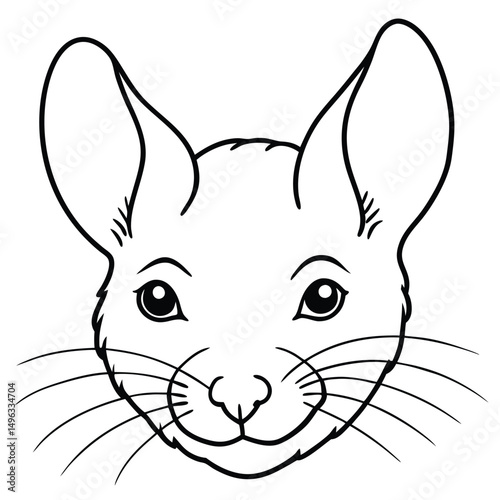 cute chinchillas mascot  logo