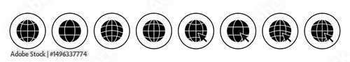 Web icon vector. go to web icon. web click icon