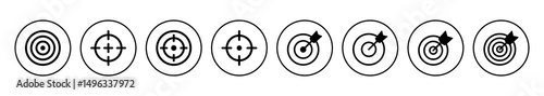 Target icon vector. goal icon vector. target marketing icon vector