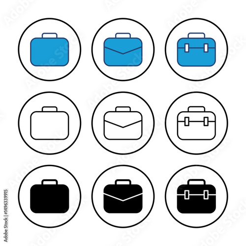 Briefcase icon vector. suitcase icon. luggage symbol.