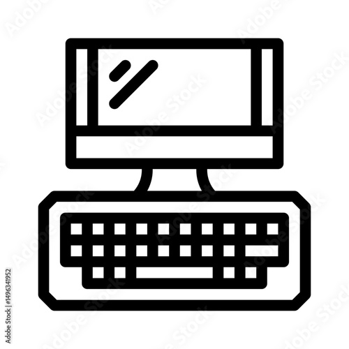 mechanical keyboard line icon
