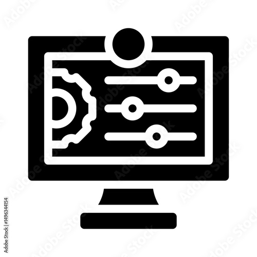 streaming glyph icon
