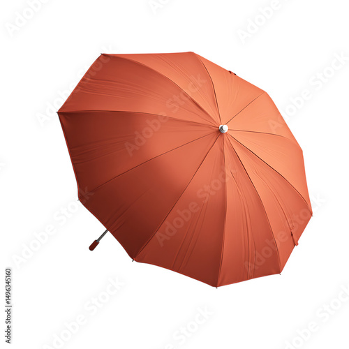 Elegant Compact Beach Umbrella with a Refined Design Isolated on Transparent Background