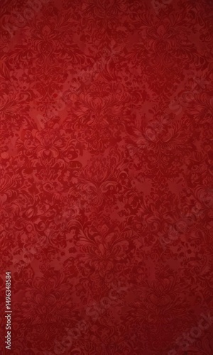 Intricate red damask wallpaper, luxurious texture  , red wallpaper, fabric, floral