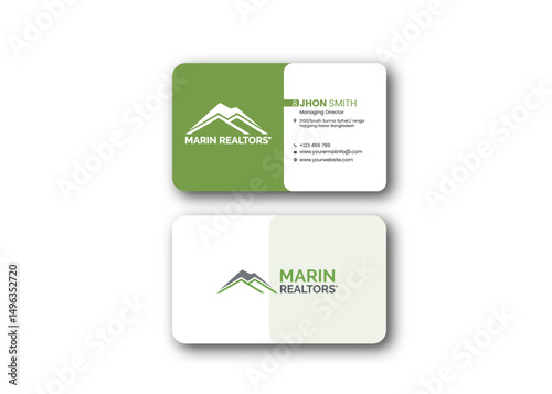 Minimalist business card design.