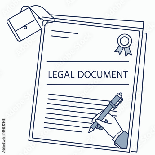 Signing important legal documents contract law