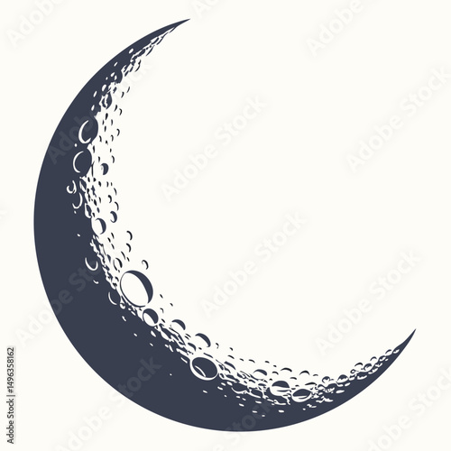 Crescent moon celestial body night sky space