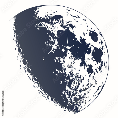 Dark side of the moon artistic illustration celestial body